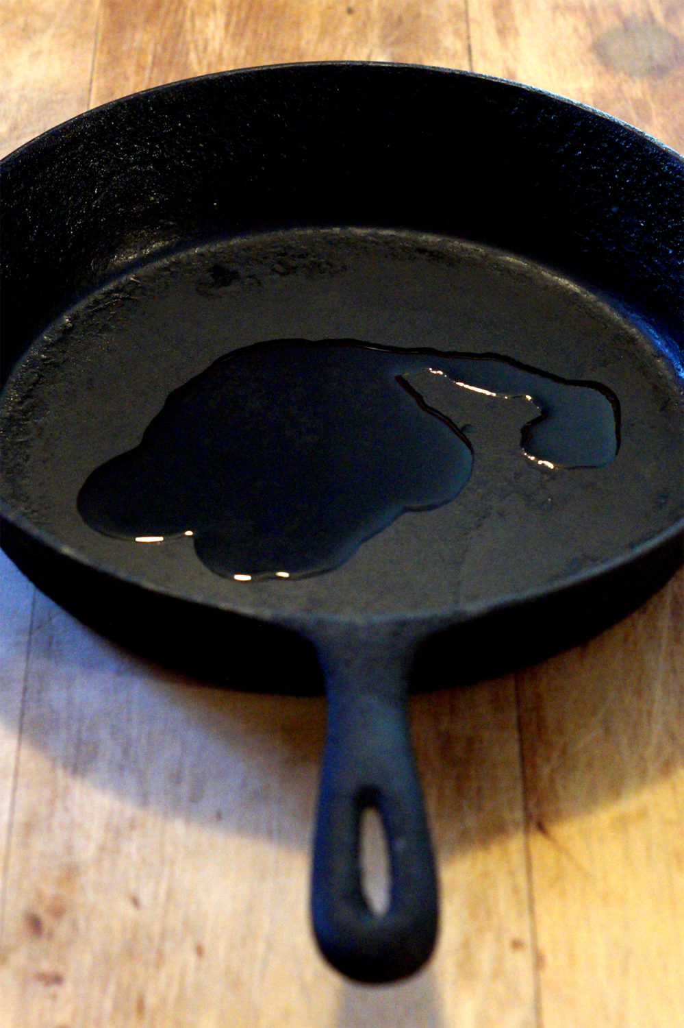 Cast Iron Pan with Oil