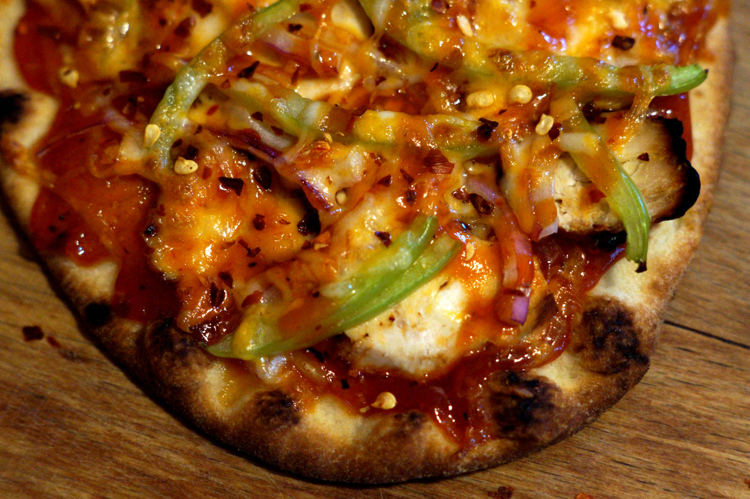 BBQ Chicken Pizza Close Up