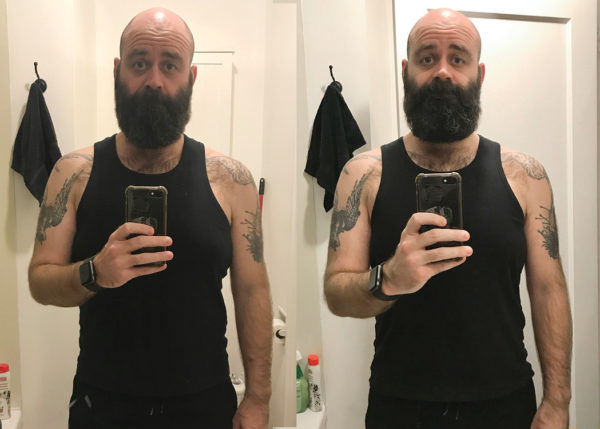 Left: Oct 30 2018, 187 lbs and Right: Nov 27 2018, 178 lbs
